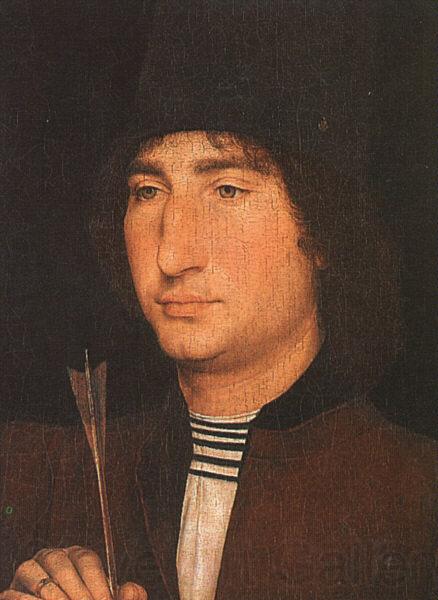 Hans Memling Portrait of a Man with an Arrow Norge oil painting art